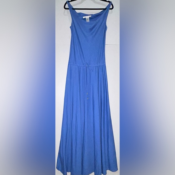Diane Von Furstenberg Dresses & Skirts - Diane von Furstenberg Blue Silk Cotton Maxi Dress 2 Elegant Summer Resort